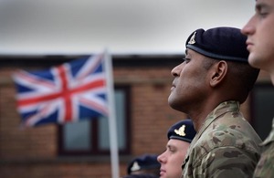 Soldiers from 20 Battery, 16 Regiment Royal Artillery, on parade at St George's Barracks in North Luffenham [Picture: Sergeant Dan Bardsley, Crown copyright]