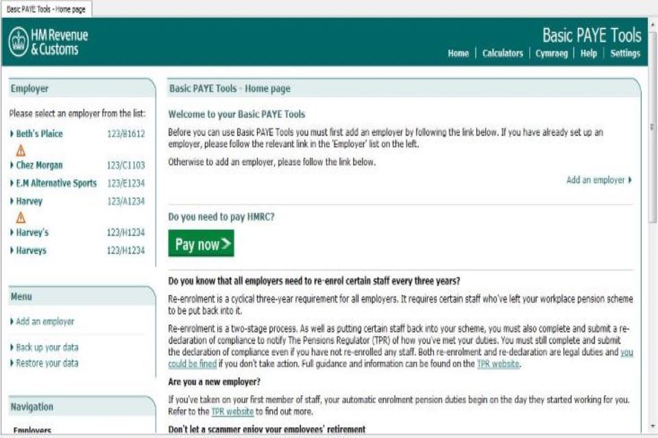 Update basic paye tools when an employee leaves gov uk