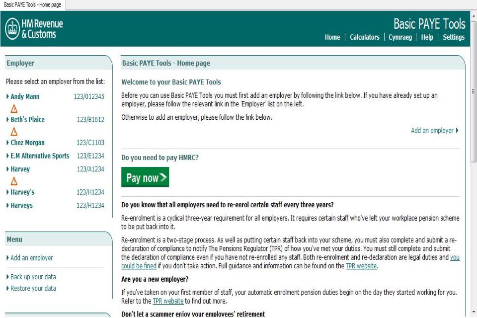 Send An Employer Payment Summary Using Basic PAYE Tools GOV UK