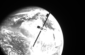 Image of Intelsat 10-02 taken by MEV-2 with Earth in the background