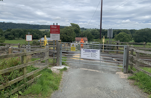 Smiths Lower Cefn user-worked crossing shown on 22 July 2020, following repair work (image courtesy of Network Rail).