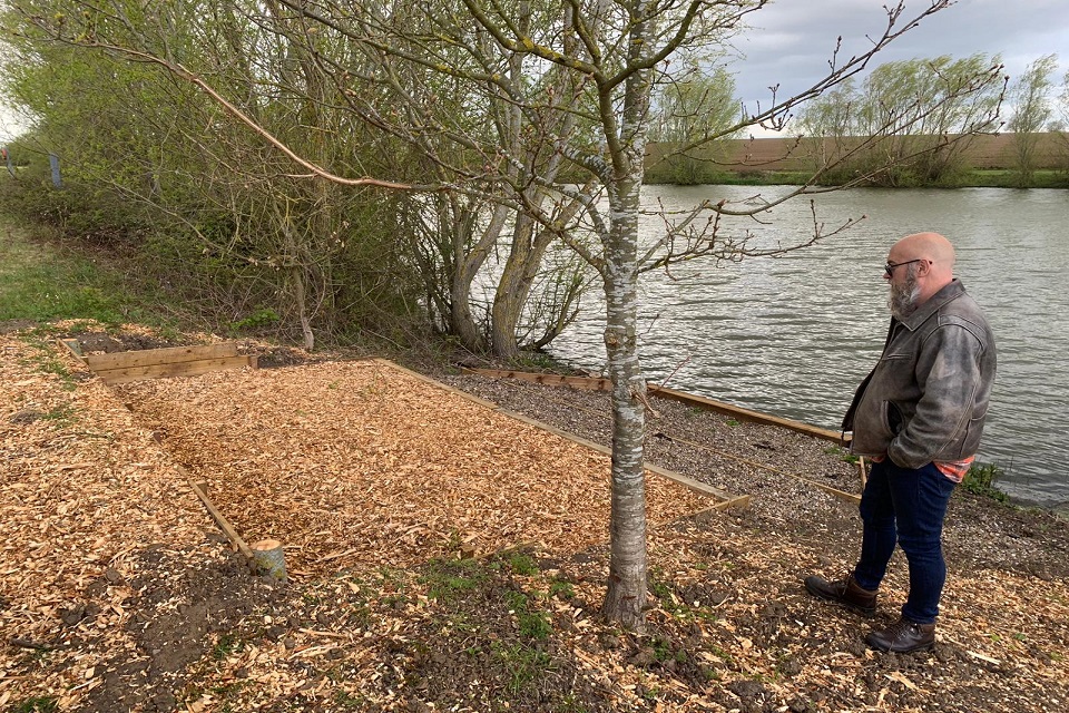 One of the fishing platforms created with iCarp at Lifted Lakes near Harwich.