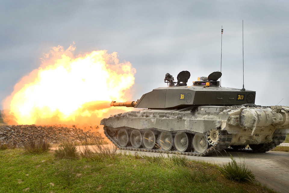 A Challenger 2 main battle tank