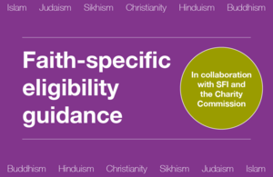 Decorative image that reads 'Faith-specific eligibility guidance'.
