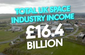Total UK space industry income: £16.4 billion