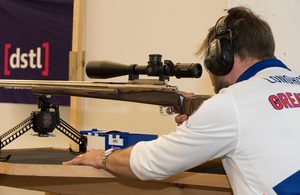 Jonathan Longhurst at the Dstl indoor firing range