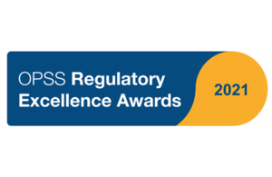 OPSS Regulatory Excellence Awards 2021 logo