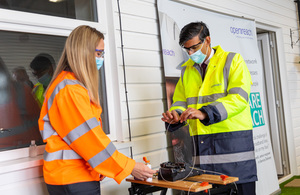 The Chancellor at Openreach in Peterborough