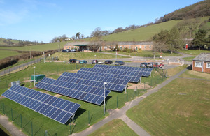 Recently installed solar farm at Sennybridge Training Area [Picture: Crown copyright]