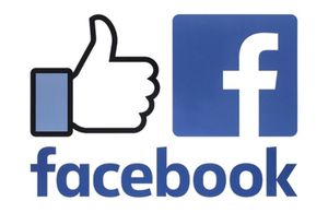 Facebook logo and like symbol