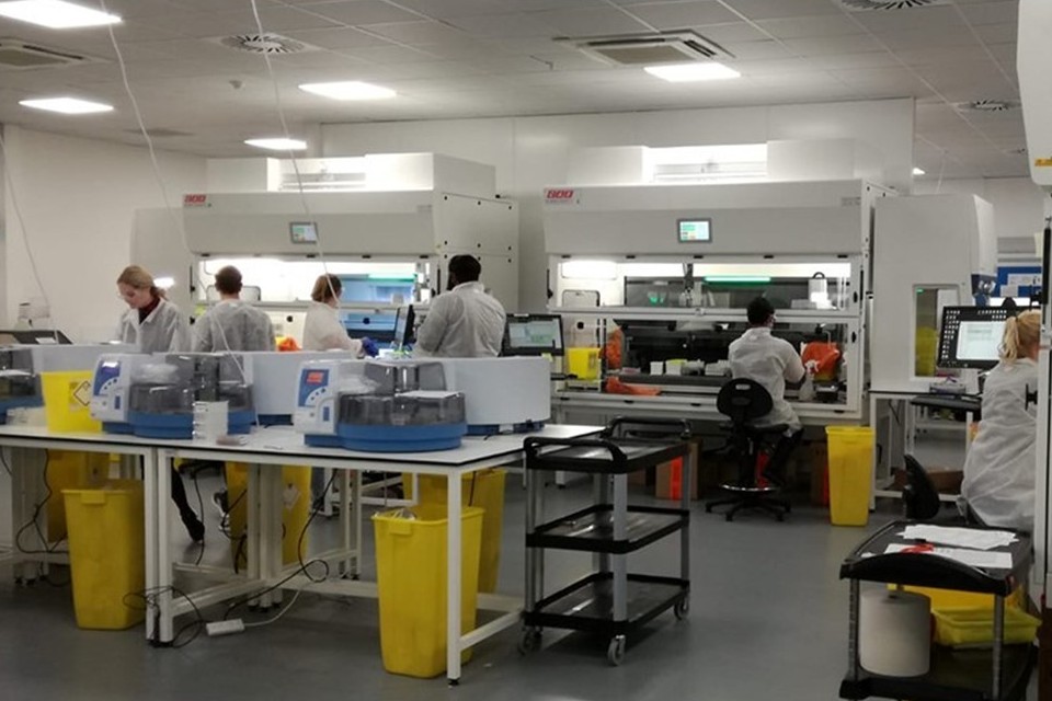 A group of scientists working in a laboratory.