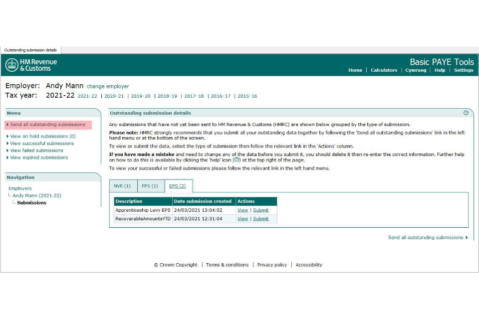 Basic PAYE Tools user guide - GOV.UK