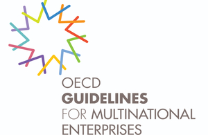 Logo for Organisation for Economic Co-operation and Development and text OECD Guidelines for Multinational Enterprises