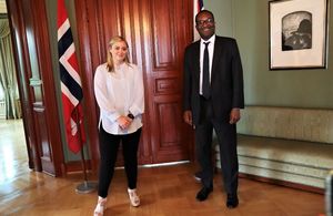 UK Secretary of State Kwasi Kwarteng and the Norwegian Minister for Energy and Petroleum Tina Bru.