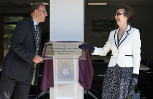 HRH The Princess Royal unveils the plaque at Alt House.