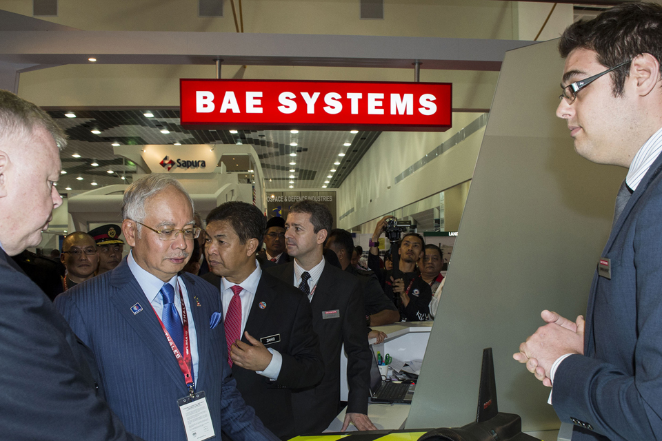 Visitors at BAE Systems exhibition stand