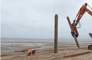 Lydd Ranges first piles being driven