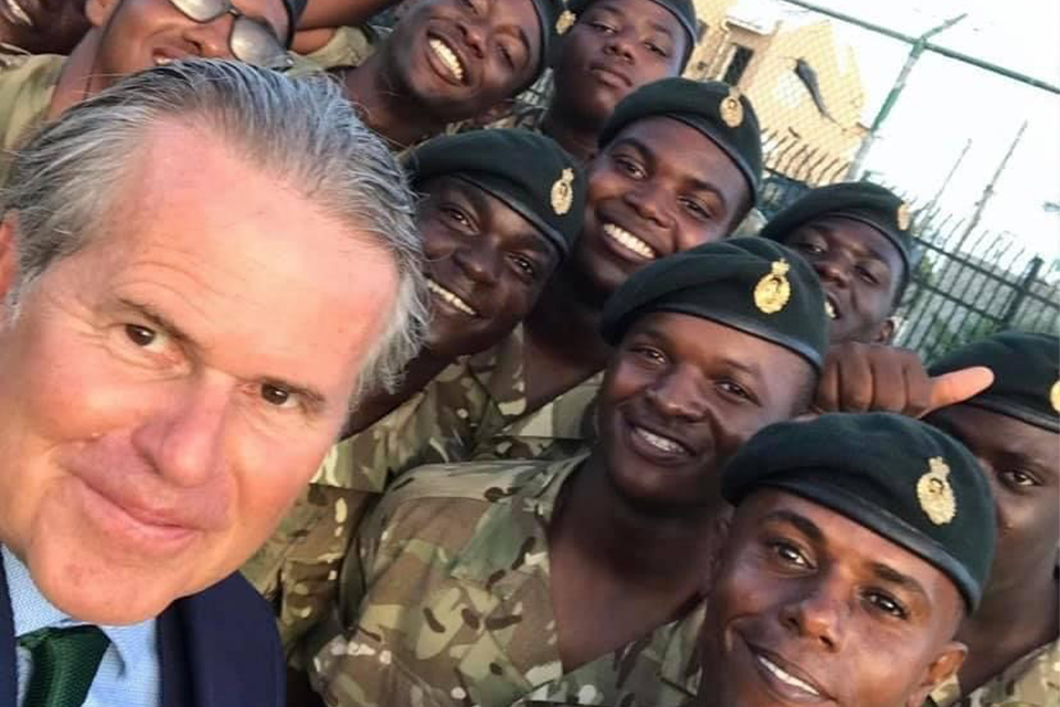 His Excellency Nigel John Dakin, CMG, standing proud with our new Regiment