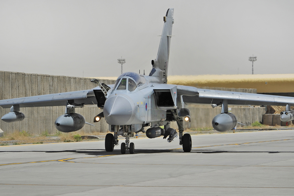 A Tornado GR4 prepares for take off
