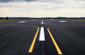 The newly resurfaced runway at RAF Odiham.