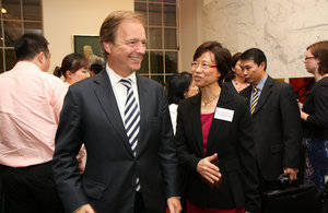 Foreign Office Minister Hugo Swire at the Seminar on Business Opportunities in East Asia in London.