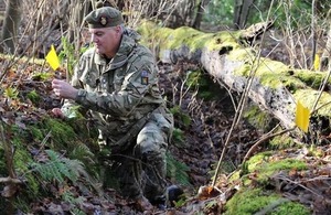 Colonel Phil Bates tagging areas of interest at the Edinburgh site (library image) [Picture: Mark Owens, Crown copyright]
