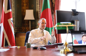 UK Foreign Secretary holds virtual meeting with Bangladesh Foreign Minister