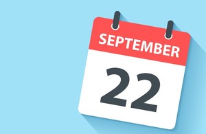 Calendar showing 22 September date