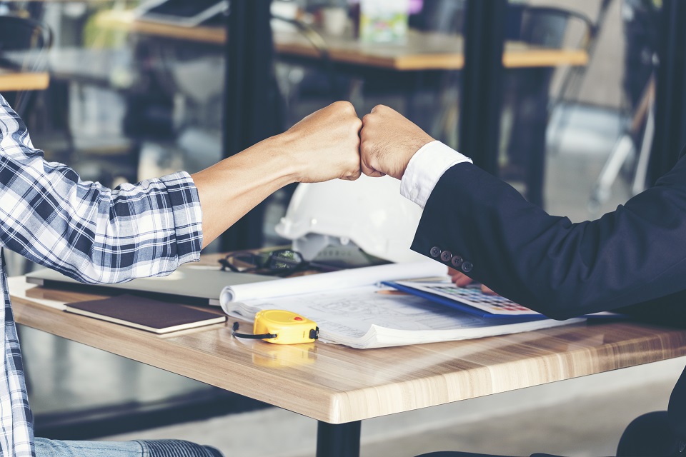 Businessmen Fist Bump