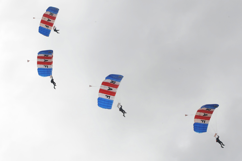 The RAF Falcons Parachute Display Team 