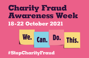 Неделя распространения информации о мошенничестве в благотворительных организациях.  18-22 октября 2021 года. Ср.  Жестяная банка.  Делать.  Этот.  #StopCharityFraud