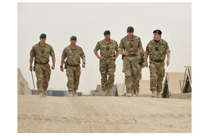 Lieutenant Colonel Matt Jackson briefs Admiral Sir Mark Stanhope