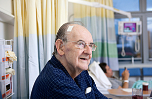 Older man in hospital