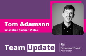 Том Адамсон присоединяется к DASA в качестве инновационного партнера для Уэльса