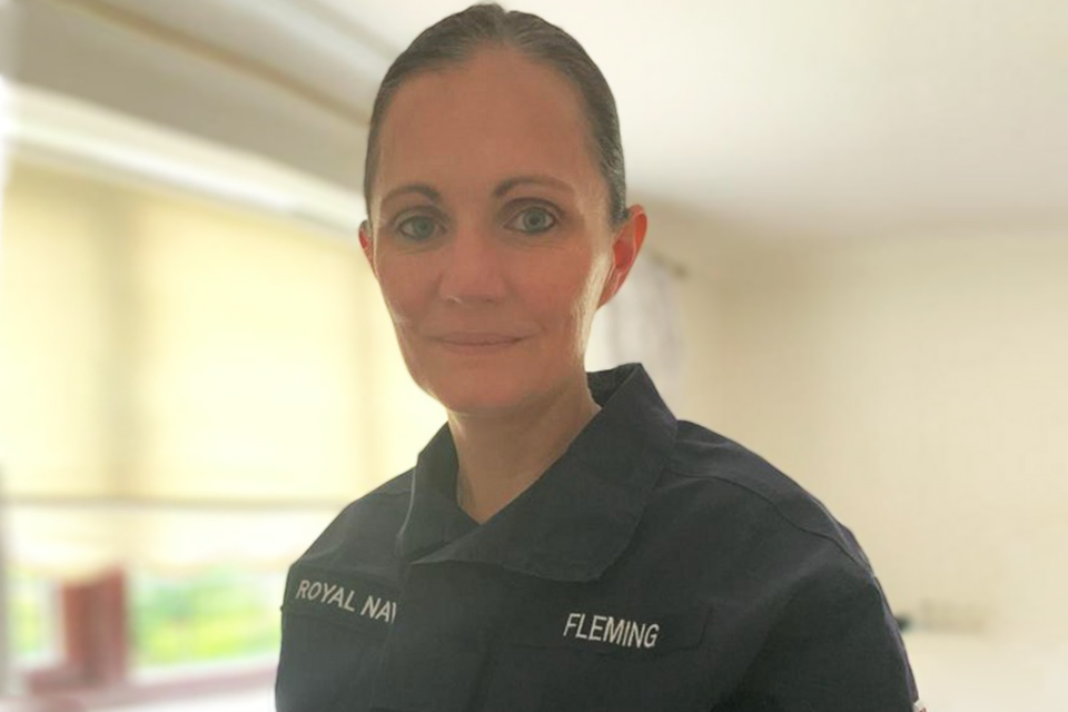 Lt Cdr Ruth Fleming in her Royal Navy Reservist uniform.