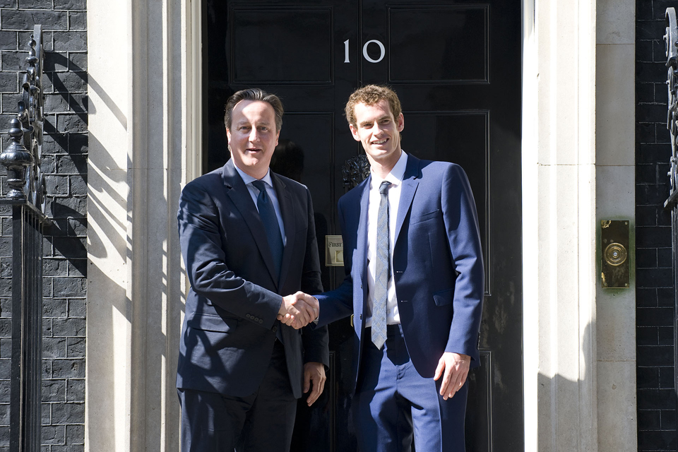 The Prime Minister and Andy Murray outside 10 Downing Street