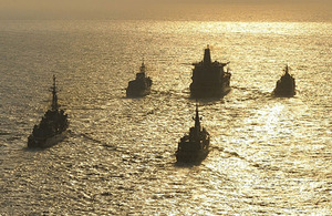 Combined Task Force 150 conducts a replenishment at sea
