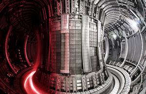 Interior of the JET fusion machine