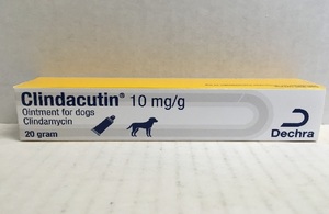 Clindacutin Ointment 10 mg/g for dogs packaging
