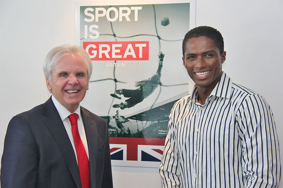 Ambassador Patrick Mullee with Antonio Valencia