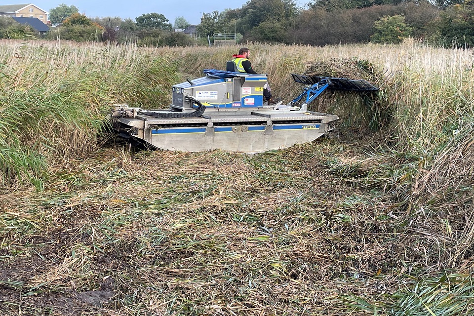 The Truxor cutting down vegetation.