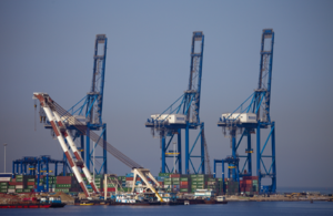 cranes at port