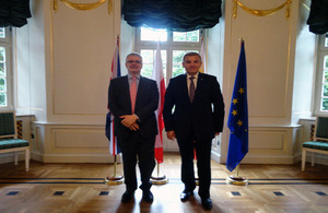 Ambassador Robin Barnett with Tadeusz Truskolaski, Mayor of Białystok