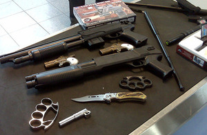 Weapons seized at Manchester Airport