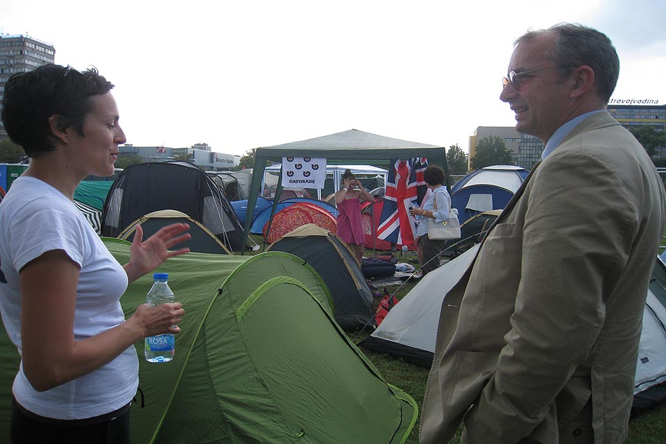 British Embassy consular team at EXIT village camp 