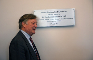 Minister Clarke having unveiled the British Business Centre