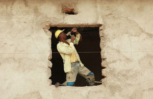 Photograph of a building contractor