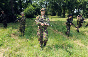 Cadet Lance Corporal Aleksandra Czartolomna leads a patrol [Picture: Richard Watt, Crown copyright]