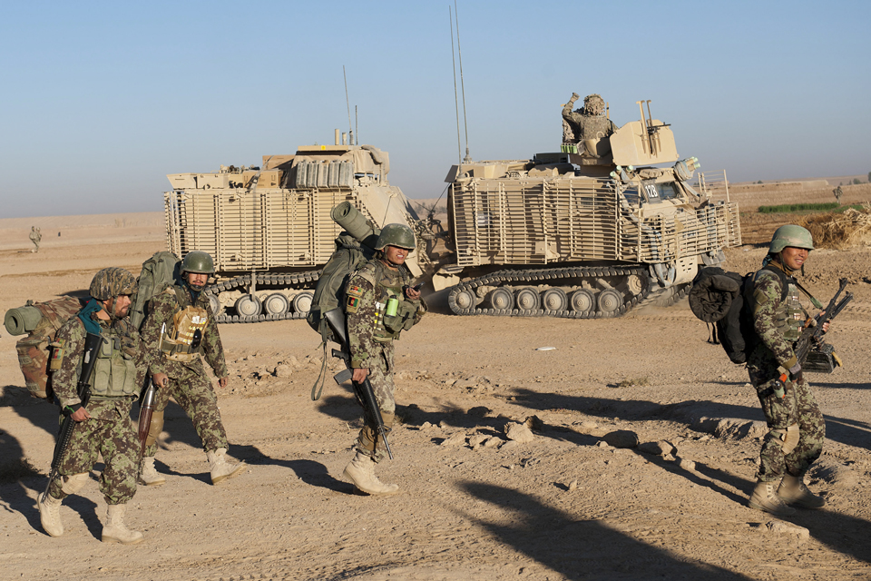 Soldiers from 3/215 Brigade of the Afghan National Army