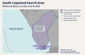 Карта поисковой зоны Саут-Коупленд